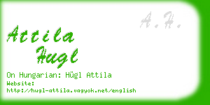 attila hugl business card